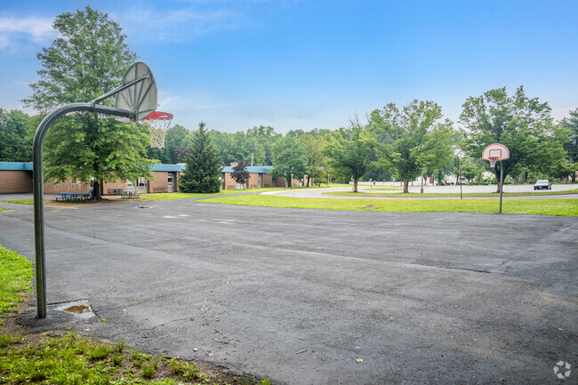 The basketball courts at Northvail School.