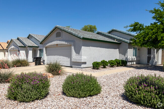 Many homes in North Deer Valley feature two-car garages and setback front doors.