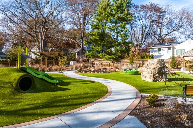 Tucked into the Fairway neighborhood, Kathryn Lyon Flora Park is a perfect place to play.