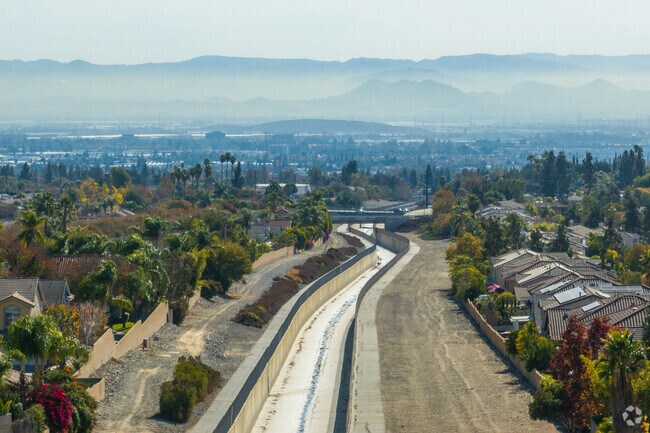 Cucamonga Creek Trail in Upland provides incredible mountain views.