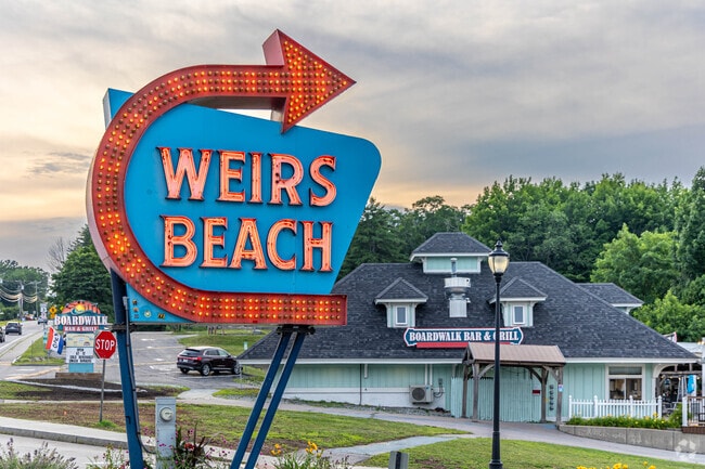Weirs Beach is just a short drive from Meredith and offers different dining options.