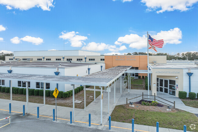 R. Dan Nolan Middle School has a student-teacher ratio of 20 to 1.