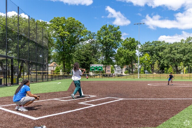 Vailsburg Park in Newark features a baseball court.