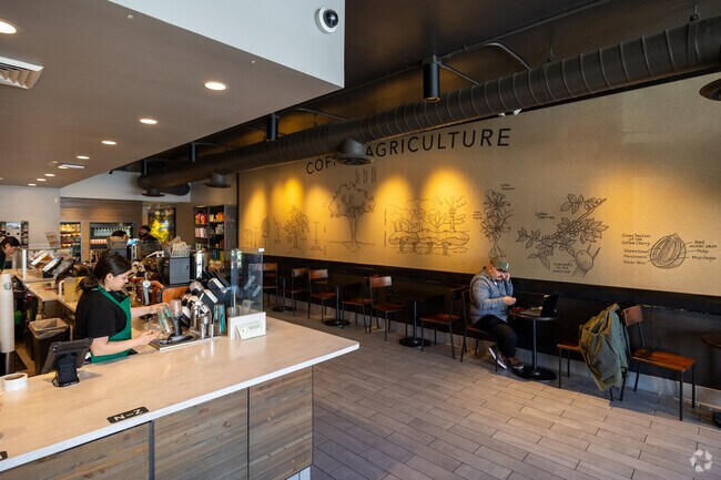 Starbucks offers a calm place to work remotely in Downtown South San Francisco.
