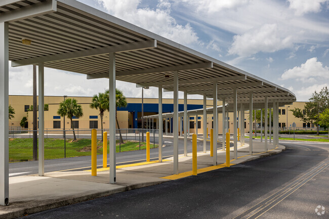 Mike Davis Elementary in Naples has a covered pick-up and drop-off area.