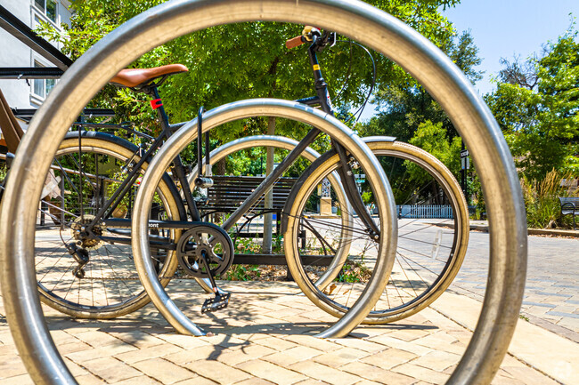 Downtown Davis offers safe and convenient conditions for bike riders.