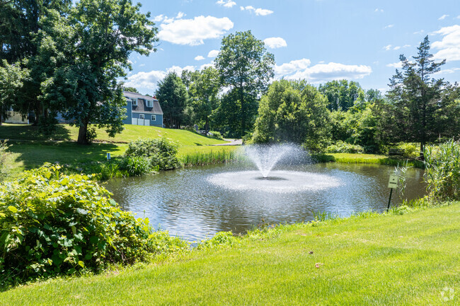 Harmony Hill School campus features well manicured landscapes.