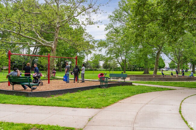 Kellogg Park is a perfect place for families to play and relax.