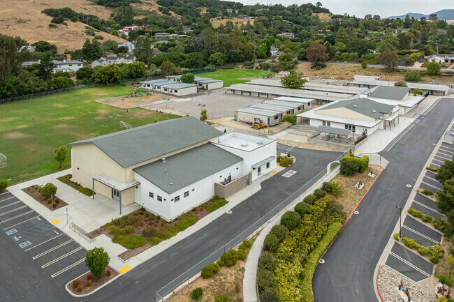 Bishop's Peak Elementary School provides large green areas for students to play during recess.