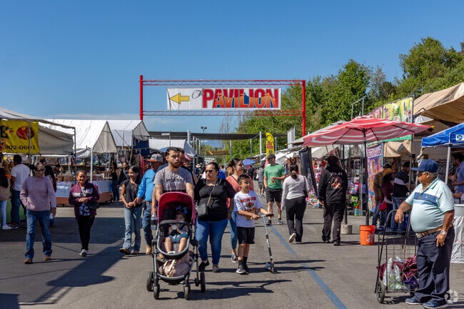 The Berryessa Flea Market is a great place to stop for lunch or shopping nearby Penitencia.