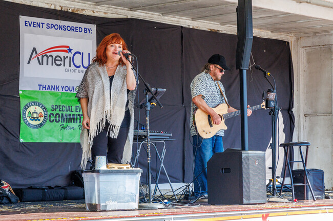 Come listen to the music as live bands perform at the Fulton Fall Festival.