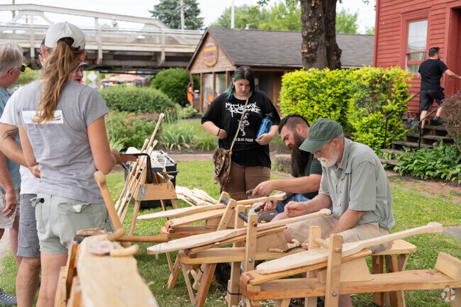 Locals gather in the warmer months to display their arts and crafts.