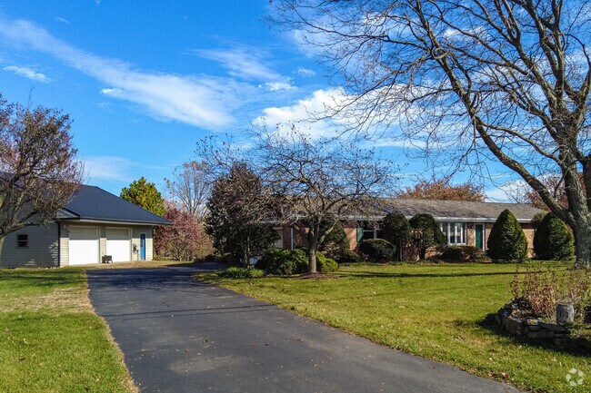 Find a ranch home with a detached garage in Lowhill Township.
