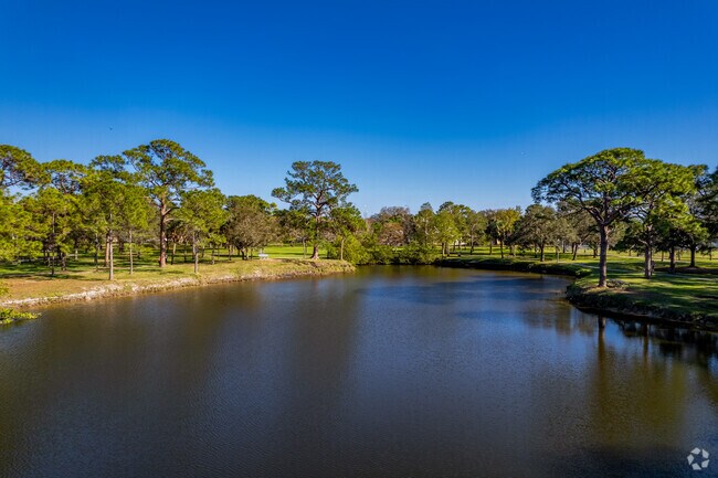 Locals go to Fossil Park to take a stroll around the pond.