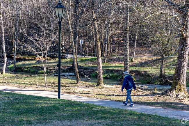 Enjoy a tranquil walk by the creek at Founder's Park at Campbell Station.