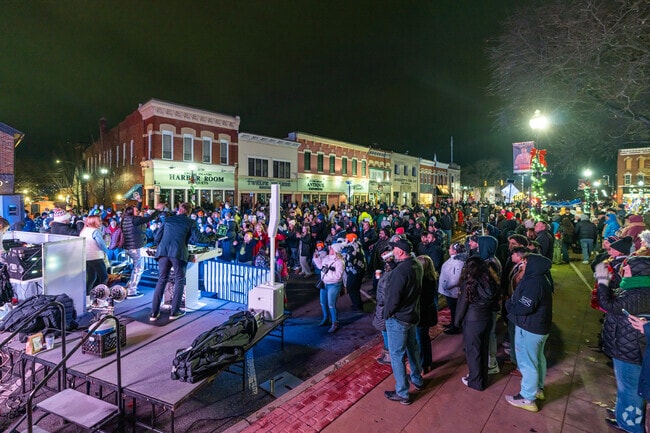 Large crowds gather at the New Year's Eve Celebration in Crown Point.