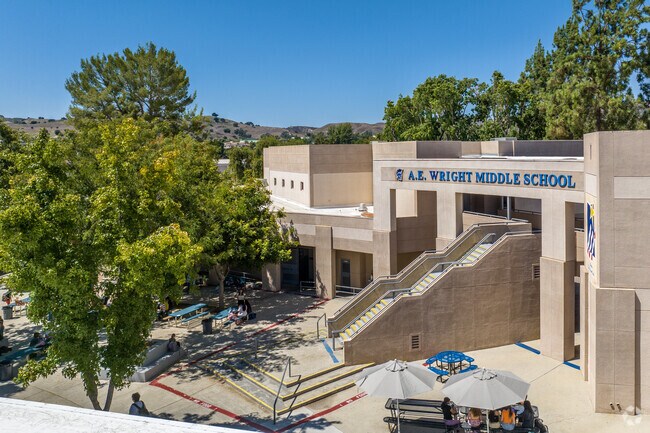 A. E. Wright Middle school serves students in the Calabasas area of Los Angeles County.