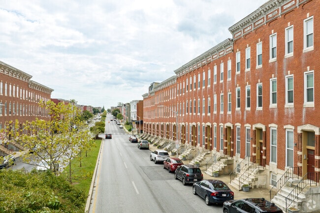 Harlem Park is ripe for development with this block of renovated row homes.
