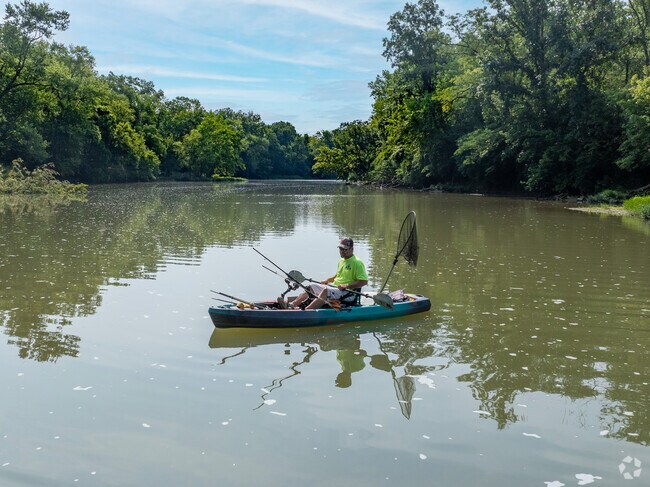 Fishing is great along the river at Halls Creek Woods State Nature Preserve.
