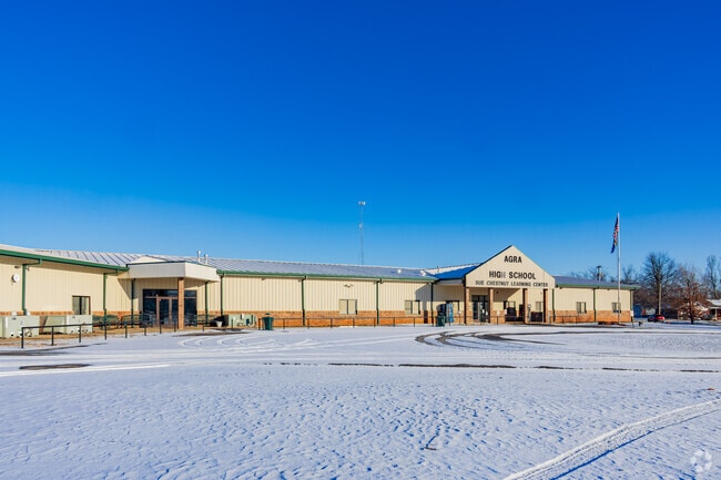 The Agra High School offers the Agra neighborhood a dynamic learning environment.
