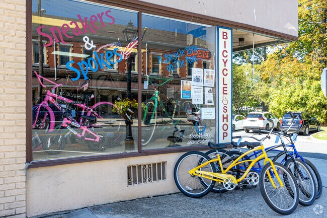 Woodstown cycling residents shop at the local Sneakers & Spokes shop.