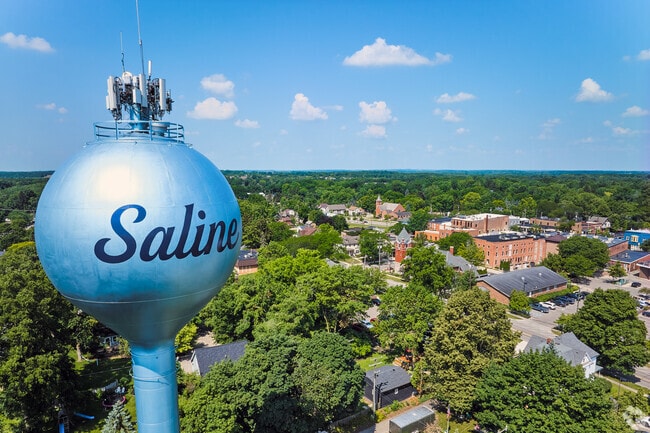The Saline water tower dominates the South Side skyline.