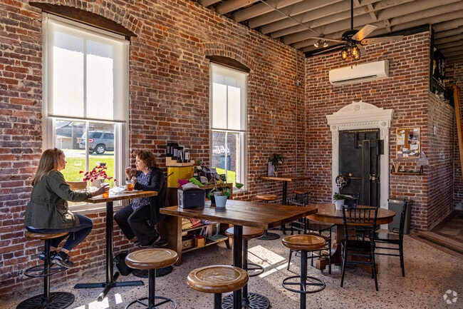 Two Faced Coffee is located inside the old Friendsville Bank building and still has the vault.