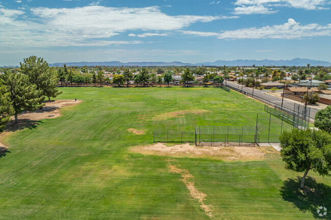 The students at Ocotillo Elementary School play an American pastime.