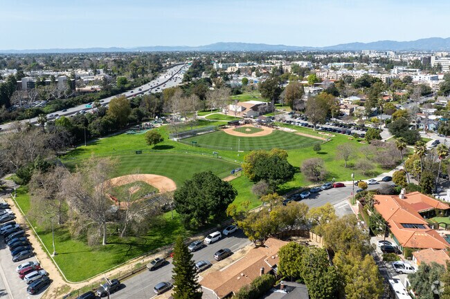 Enjoy a game of softball at North Weddington Park in Studio City.