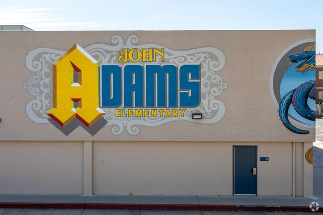 The Adams Elementary School challenges and encourages children to learn.