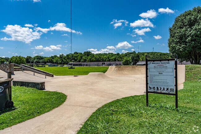 Locals can practice their tricks at the Trey Park skatepark in Hartsville.