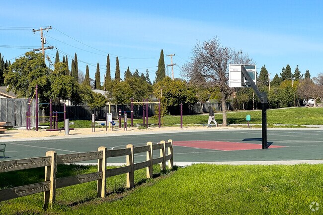 Locals can gather for pick-up basketball at Lobue Park.