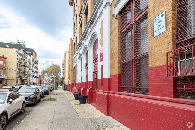 St John Chrysostom School in The Bronx enjoys easy access from the street.