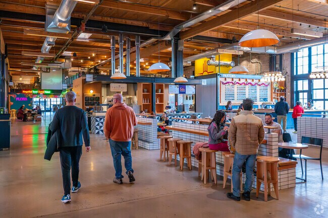 Check out Sawmill Market, a warehouse-turned-food court on Bellamah Avenue near downtown.