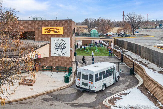 Summit Academy in Denver Colorado on a winter afternoon.