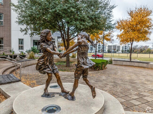 Richardson's Public Artwalk has delightful sculptures along its path.