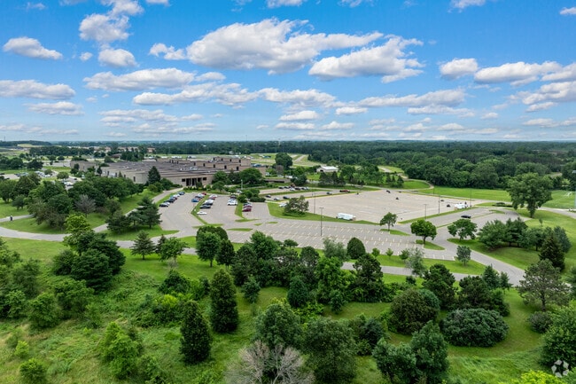 Intermediate School District 917 has plenty of parking on the west side of the building.