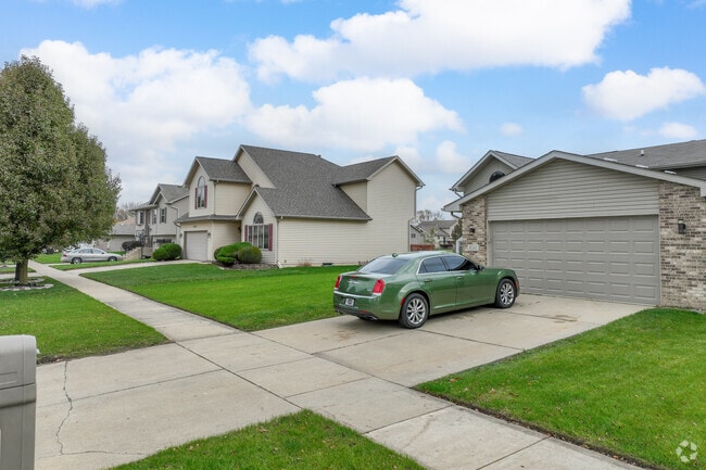 Rows of new construction homes line the west side of Central Merrillville.