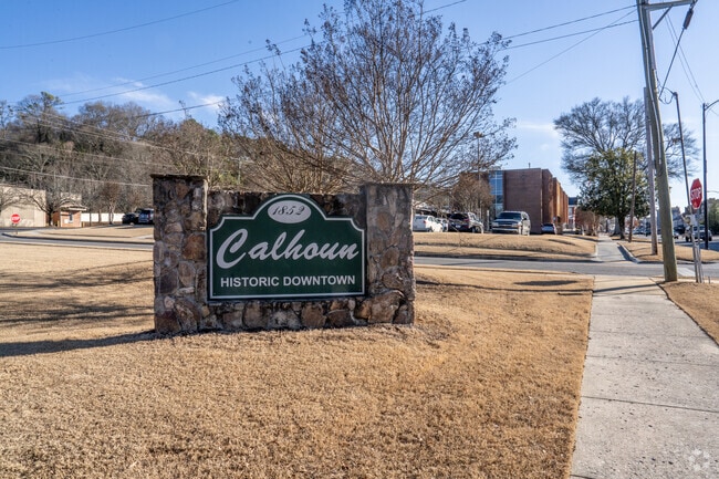 Calhoun offers a small-town feel with historic buildings and railroads.