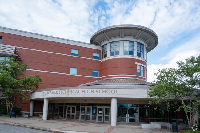 Worcester Technical High School provides education to the community of Broad Meadow Brook.