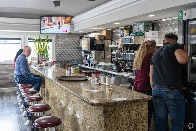 Sungate Diner in Lower Chichester Township features classic barstool seating, perfect for a Sunday breakfast.
