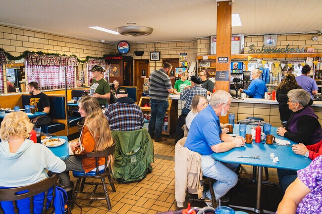 Better get here early or you'll have to wait for a seat at Schmucker's in Reynolds Corners.