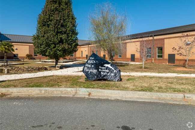 The Indian Land Middle School spirit rock in Indian Land, SC.