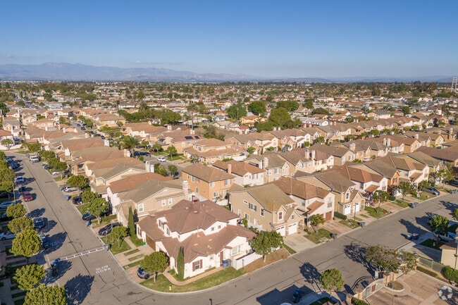 An elevated view of the Cypress Gardens neighborhood.