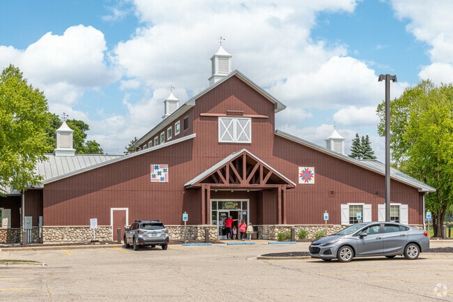 The Kent District Library Nelson Township Branch is an instantly recognizable landmark.