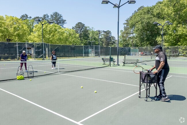 Tennis is one of the popular activities at Greenview Park near Belmont.