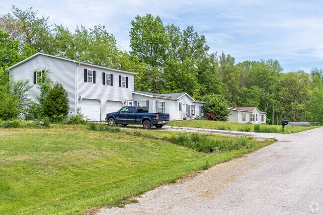 There's a mixture of two story homes and single story ranch homes in Parkers Settlement.