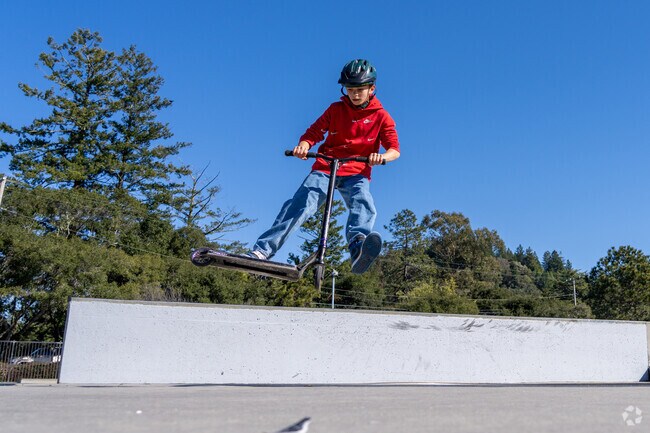 Scooter tricks take center stage at Sky Park Skate Park in Scotts Valley.