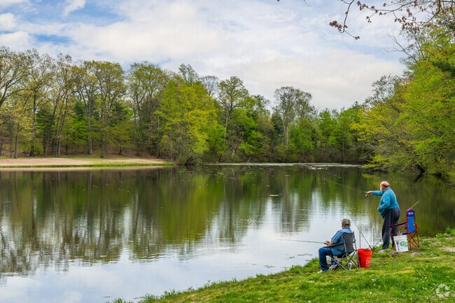 Relax and go fishing at the Wharton Brook State Park in Wallingford.