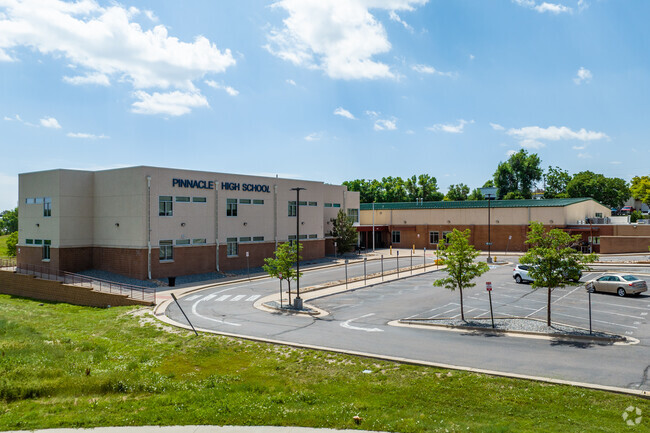 The main building at Pinnacle Charter High School in Federal Heights, Colorado.